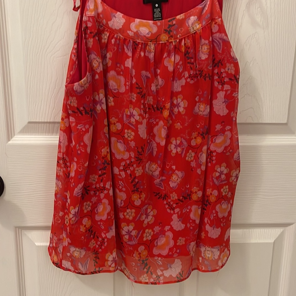 Aqua, M 100% Polyester, Lined, String Strap, Tank… - image 7